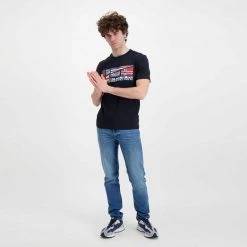 NAPAPIJRI T-SHIRT TURIN Blu -Strada Moda napapijri np0a4g34 t shirt turin casual uomo 044922401 176 6