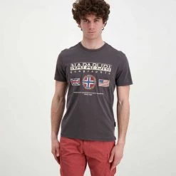 NAPAPIJRI T-SHIRT TURIN Rosso -Strada Moda napapijri np0a4g34 t shirt turin casual uomo 044922601 h74 3