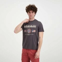 NAPAPIJRI T-SHIRT TURIN Rosso -Strada Moda napapijri np0a4g34 t shirt turin casual uomo 044922601 h74 5