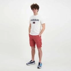 NAPAPIJRI BERMUDA CARGO NUS Rosso -Strada Moda napapijri np0a4g5g bermuda cargo nus casual uomo 045015201 re6 6