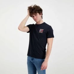 NAPAPIJRI T-SHIRT BANDIERA SPUGNA VERRES Blu -Strada Moda napapijri np0a4gbr t shirt bandiera spugna verres casual uomo 044923301 176 4