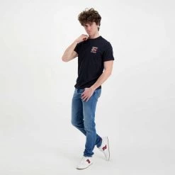 NAPAPIJRI T-SHIRT BANDIERA SPUGNA VERRES Blu -Strada Moda napapijri np0a4gbr t shirt bandiera spugna verres casual uomo 044923301 176 5