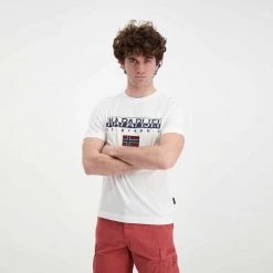 NAPAPIJRI T-SHIRT LOGO AYAS Bianco -Strada Moda napapijri np0a4gdq t shirt logo ayas casual uomo 044923701 002 4