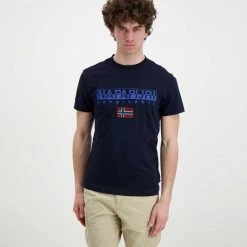 NAPAPIJRI T-SHIRT LOGO AYAS Blu 8 NAPAPIJRI T-SHIRT LOGO AYAS Blu -Strada Moda napapijri np0a4gdq t shirt logo ayas casual uomo 044923801 176 2