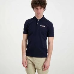 NAPAPIJRI POLO IN PIQUET ICE Blu -Strada Moda napapijri np0a4gwm polo in piquet ice casual uomo 044924901 176 2