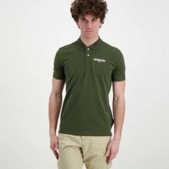 NAPAPIJRI POLO IN PIQUET ICE Verde -Strada Moda napapijri np0a4gwm polo in piquet ice casual uomo 044925001 ge4 2