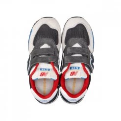 NEW BALANCE 574 VELCRO BAMBINO Grigio -Strada Moda new balance pv574lb1 574 velcro bambino tutte sneaker bambino 044463801 lb1 3