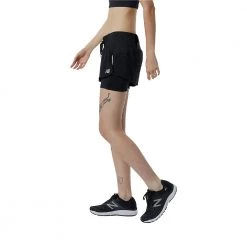 NEW BALANCE SHORT IMPACT RUN 2IN1 DONNA Nero -Strada Moda new balance ws21270bk short impact run 2in1 donna abbigliamento running donna 044881501 bk 2