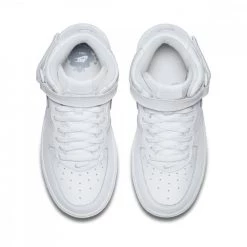 NIKE AIR FORCE 1 MID BAMBINO Bianco -Strada Moda nike 314196 air force 1 mid bambino tutte sneaker bambino 023107701 113 3