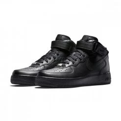NIKE AIR FORCE 1 MID '07 BLACK -Strada Moda nike 315123 air force 1 mid nere tutte sneaker uomo 026445501 001 3
