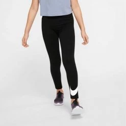 NIKE LEGGINGS FAVORITES SWOOSH BAMBINA Nero -Strada Moda nike ar4076 leggings favorites swoosh bambina abbigliamento bambino 036612001 010 3