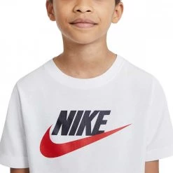 NIKE T-SHIRT FUTURA ICON BAMBINO Bianco -Strada Moda nike ar5252 t shirt futura icon bambino abbigliamento bambino 045333601 107 3