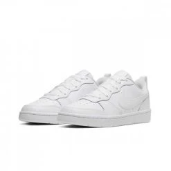 NIKE COURT BOROUGH LOW 2 BAMBINO Bianco -Strada Moda nike bq5448 nike court borough low 2 gs tutte sneaker bambino 043216401 100 2