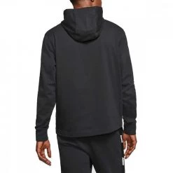 NIKE FELPA CON CAPPUCCIO CLUB JERSEY Nero -Strada Moda nike bv2749 felpa con cappuccio club jersey sport style uomo 045007301 010 2