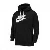 NIKE FELPA CON CAPPUCCIO CLUB LOGO Nero