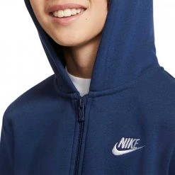 NIKE TUTA FULL ZIP CON CAPPUCCIO CORE BAMBINO Blu -Strada Moda nike bv3634 tuta fz c capp core bambino abbigliamento bambino 045386601 410 3