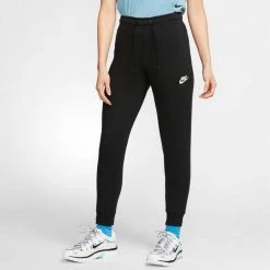 NIKE PANTALONI ESSENTIAL DONNA Nero -Strada Moda nike bv4099 pantaloni essential felpati donna sport style donna 039814501 010 3