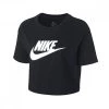 NIKE T-SHIRT CROP ESSENTIAL DONNA Nero -Strada Moda nike bv6175 t shirt crop essential donna sport style donna 040265501 010 1