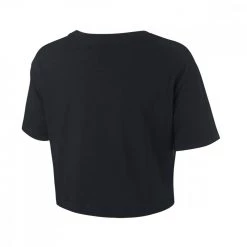 NIKE T-SHIRT CROP ESSENTIAL DONNA Nero -Strada Moda nike bv6175 t shirt crop essential donna sport style donna 040265501 010 2