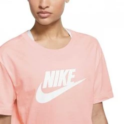 NIKE T-SHIRT CROP ESSENTIAL DONNA Rosa -Strada Moda nike bv6175 t shirt crop essential donna sport style donna 045003401 611 3