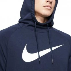 NIKE FELPA CON CAPPUCCIO SWOOSH Blu -Strada Moda nike cz2425 felpa con cappuccio swoosh abbigliamento training e palestra uomo 044577501 451 3