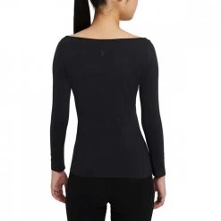 NIKE MAGLIA MANICA LUNGA YOGA LUXE DONNA Nero -Strada Moda nike da0719 maglia manica lunga yoga luxe donna abbigliamento training e palestra donna 044572401 010 2