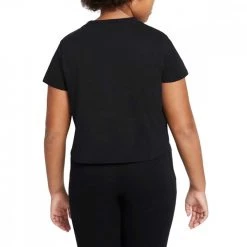 NIKE T-SHIRT CROP FUTURA BAMBINA Nero -Strada Moda nike da6925 t shirt crop futura bambina abbigliamento bambino 044518101 012 2