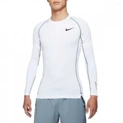 MAGLIA MANICA LUNGA NIKE PRO DRI-FIT Bianco