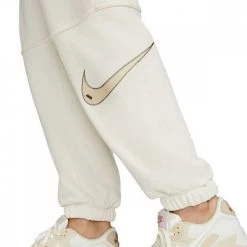 NIKE PANTALONI SWOOSH DONNA Bianco -Strada Moda nike dm6205 pantaloni swoosh donna sport style donna 044501501 030 5