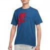 NIKE T-SHIRT ESSENTIAL FUTURA Blu -Strada Moda nike dm6377 t shirt essential futura sport style uomo 045005701 407 1