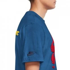 NIKE T-SHIRT ESSENTIAL FUTURA Blu -Strada Moda nike dm6377 t shirt essential futura sport style uomo 045005701 407 3