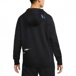 NIKE FELPA CON CAPPUCCIO ESSENTIAL FUTURA Nero -Strada Moda nike dm6873 felpa con cappuccio essential futura sport style uomo 044503101 010 2