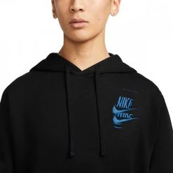 NIKE FELPA CON CAPPUCCIO ESSENTIAL FUTURA Nero -Strada Moda nike dm6873 felpa con cappuccio essential futura sport style uomo 044503101 010 3