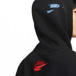 NIKE FELPA CON CAPPUCCIO ESSENTIAL FUTURA Nero -Strada Moda nike dm6873 felpa con cappuccio essential futura sport style uomo 044503101 010 4