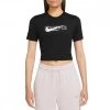 NIKE T-SHIRT CROP SWOOSH DONNA Nero 2 NIKE T-SHIRT CROP SWOOSH DONNA Nero -Strada Moda nike dn5798 t shirt crop swoosh donna sport style donna 044501701 010 1