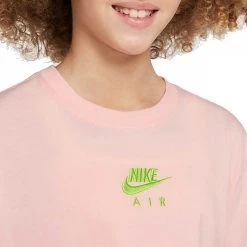 NIKE T-SHIRT AIR BAMBINA Rosa -Strada Moda nike do1341 t shirt air bambina abbigliamento bambino 045001101 610 3