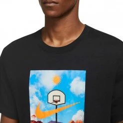 NIKE T-SHIRT HOOP PHOTO Nero -Strada Moda nike dq1909 t shirt hoop photo abbigliamento basket uomo 045214801 010 3