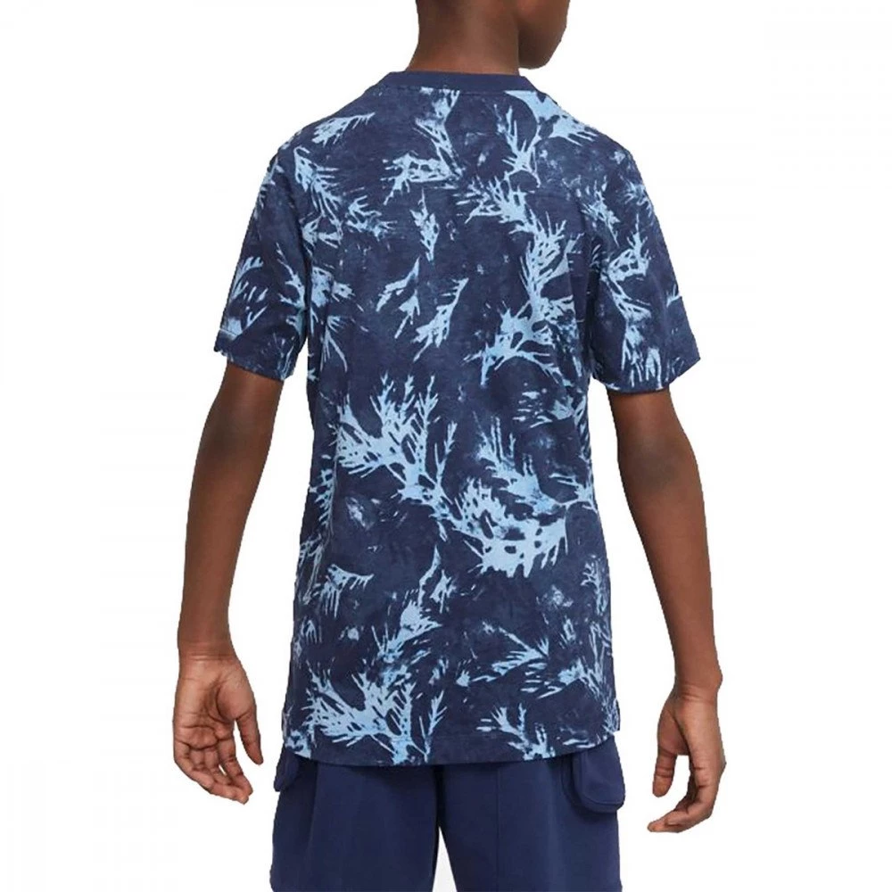 NIKE T-SHIRT CAMO LEAF BAMBINO Blu 4 NIKE T-SHIRT CAMO LEAF BAMBINO Blu - immagine 2