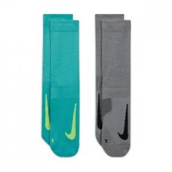 NIKE CALZE MULTIPLIER CREW - 2 PACK Verde -Strada Moda nike sx7557 calze multiplier crew 2 pack abbigliamento running uomo 044571701 916 2