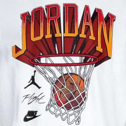 NIKE JORDAN T-SHIRT JORDAN HOOP STYLE BAMBINO Bianco -Strada Moda nike jordan 95b231 t shirt jordan hoop style bambino abbigliamento bambino 044516901 001 4