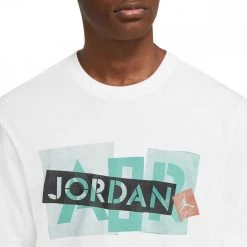 NIKE JORDAN T-SHIRT BRAND Bianco -Strada Moda nike jordan dm1426 t shirt brand sport style uomo 044999101 100 3