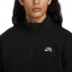 NIKE SB FELPA MEZZA ZIP PREMIUM GFX Nero -Strada Moda nike sb dh2647 felpa mezza zip premium gfx street style uomo 044580701 010 3