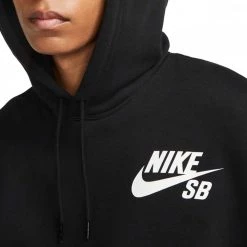 NIKE SB FELPA CON CAPPUCCIO ICON Nero -Strada Moda nike sb dj6095 felpa con cappuccio icon street style uomo 044580901 010 3