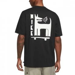 NIKE SB T-SHIRT LC BARKING Nero -Strada Moda nike sb dq1856 t shirt lc barking street style uomo 044740301 010 2