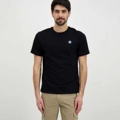 NORTH SAILS T-SHIRT MINI LOGO Nero -Strada Moda north sails 692791000 t shirt mini logo casual uomo 045023101 0999 2