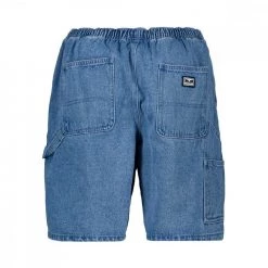 OBEY BERMUDA JEAN EASY DENIM CARPENTER Azzurro -Strada Moda obey 22mc0000092 bermuda jean easy denim carpenter street style uomo 044934301 lin 3