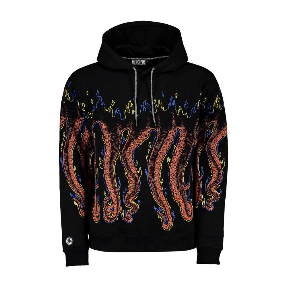 FELPA CON CAPPUCCIO OCTOPUS MORE FIRE Nero 3 FELPA CON CAPPUCCIO OCTOPUS MORE FIRE Nero