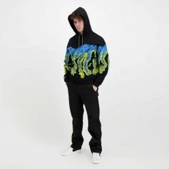 FELPA CON CAPPUCCIO OCTOPUS DRAFT Nero -Strada Moda octopus 22sosh11 felpa con cappuccio octopus draft street style uomo 044742401 black 6