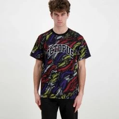 T-SHIRT OCTOPUS DECO Nero -Strada Moda octopus 22sots09 t shirt octopus deco street style uomo 044743801 black 3
