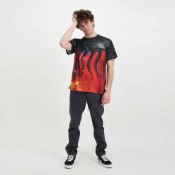 T-SHIRT OCTOPUS GALAXY Nero -Strada Moda octopus 22sots17 t shirt octopus galaxy street style uomo 044744401 black 6